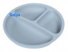 satya - zestaw talerzyk i sztućce silikonowe szary 2